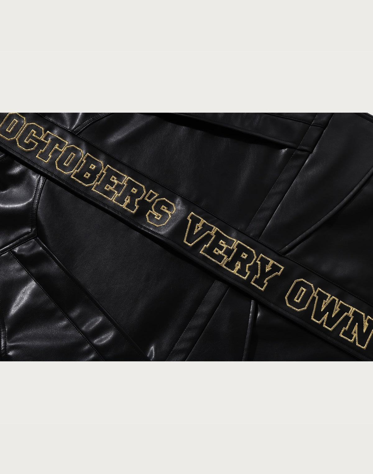 BAPE X OVO SYNTHETIC WASHABLE LEATHER SNOWBOARD JACKET MENS
