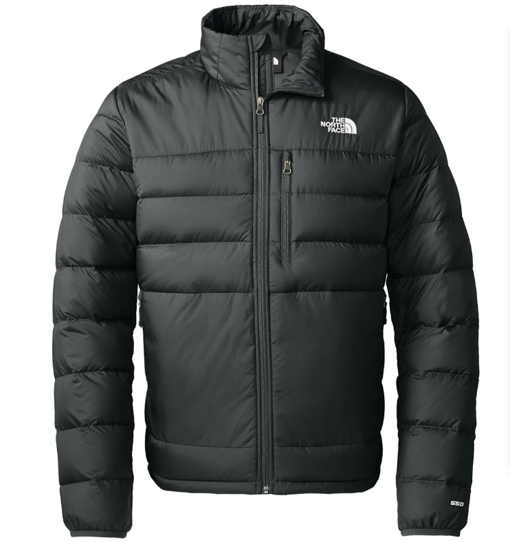 The North Face Black Stand-Collar Puffer Jacket with Zip Chest Pocket