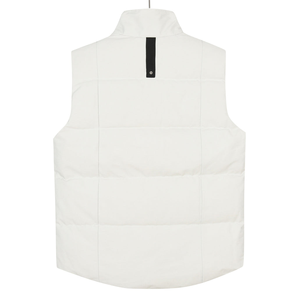 Moose Knuckles Matte White Studded Puffer Vest