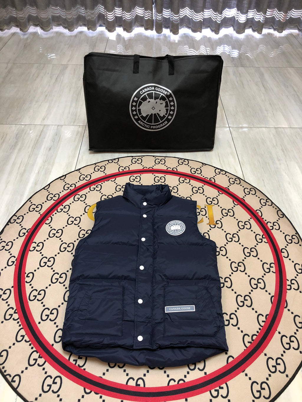 Canada Goose Quilted Navy Blue Puffer Vest