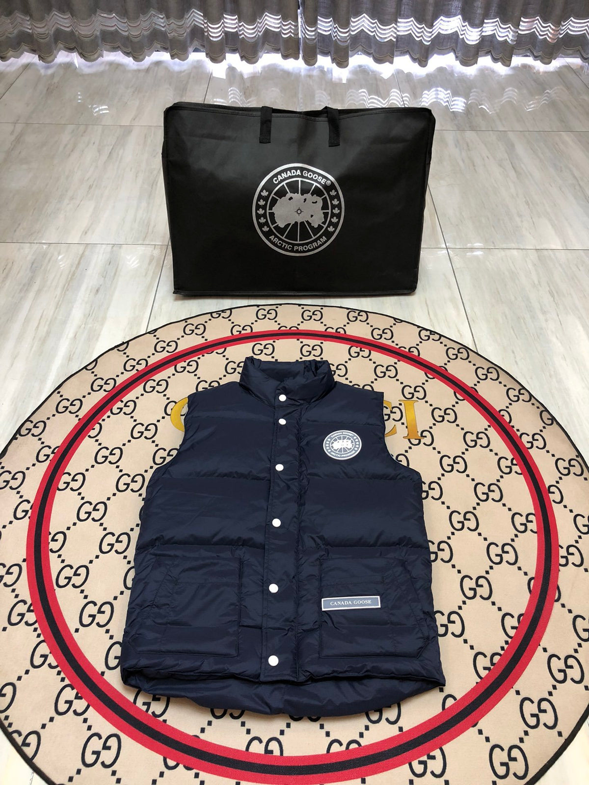 Canada Goose Quilted Navy Blue Puffer Vest