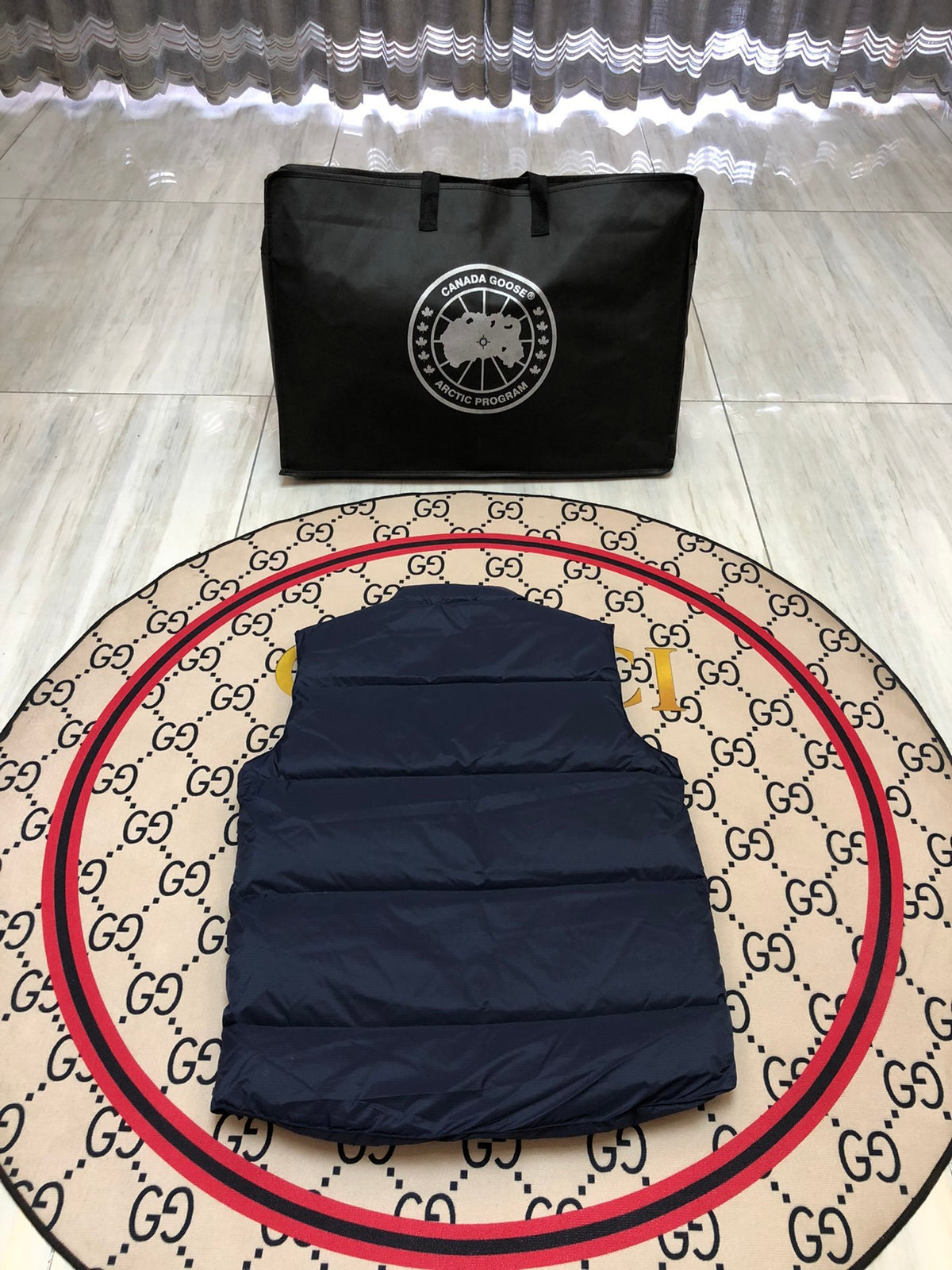Canada Goose Quilted Navy Blue Puffer Vest