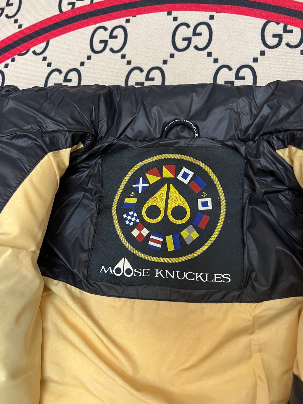 Moose Knuckles Black Stand-Collar Puffer Jacket