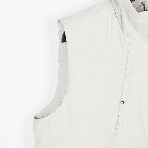 Moose Knuckles Matte White Studded Puffer Vest