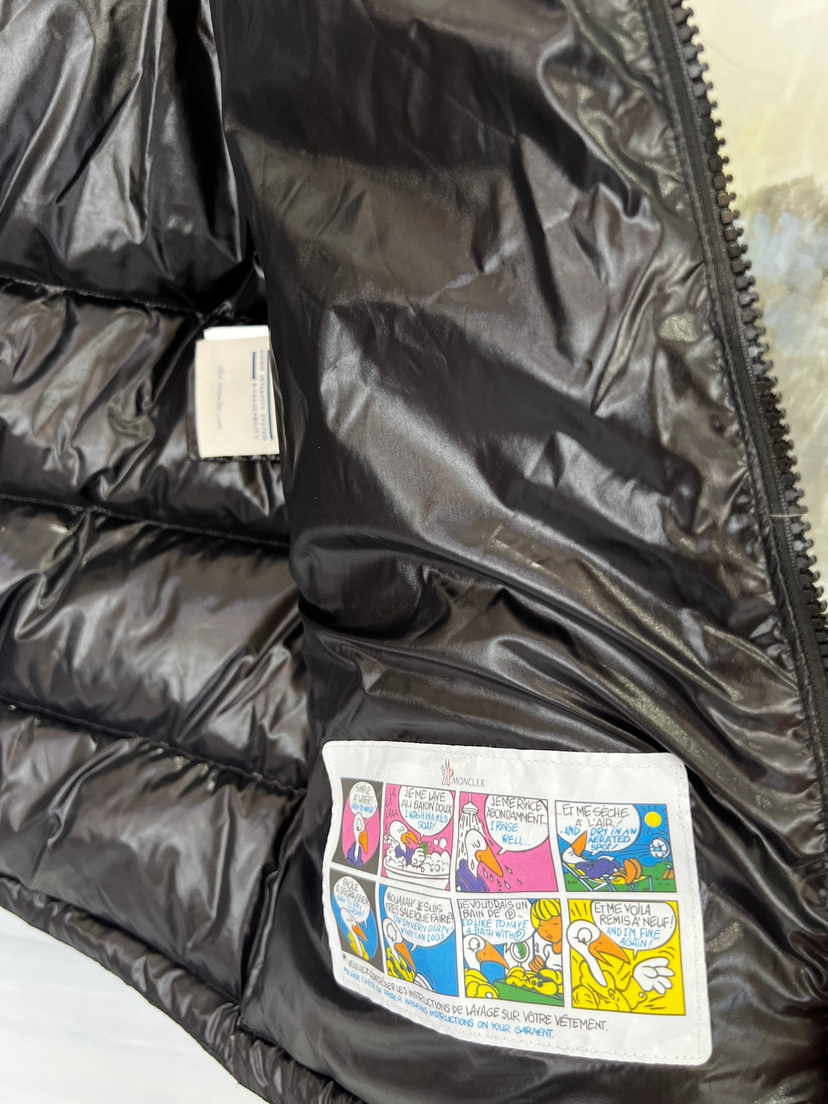 Moncler Glossy Black Hooded Puffer Jacket