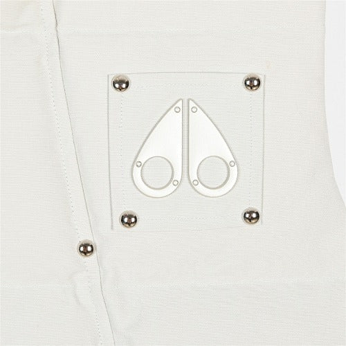 Moose Knuckles Matte White Studded Puffer Vest