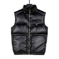 Prada Black Glossy Quilted Puffer Vest