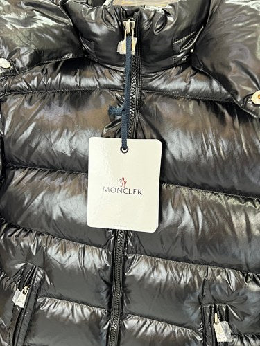 Moncler Glossy Black Hooded Puffer Jacket