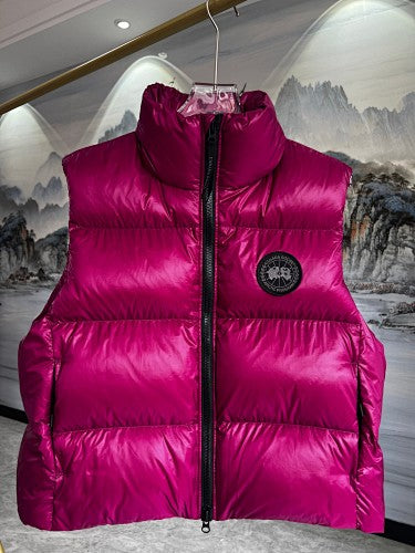 Canada Goose Fuchsia Pink Glossy Quilted Puffer Vest