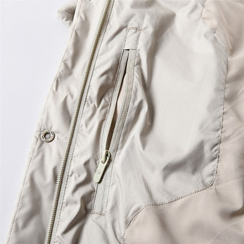 Lululemon Light Taupe Cropped Hooded Puffer Jacket