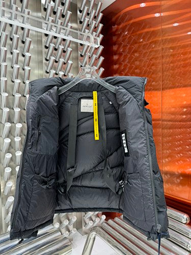 Moncler Charcoal Gray Hooded Puffer Jacket
