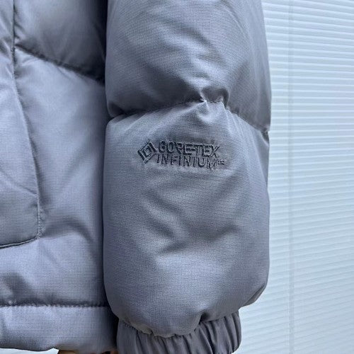 The North Face Gray Hooded Quilted Puffer Jacket