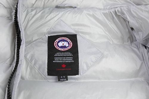 Canada Goose Light Gray Hooded Puffer Jacket