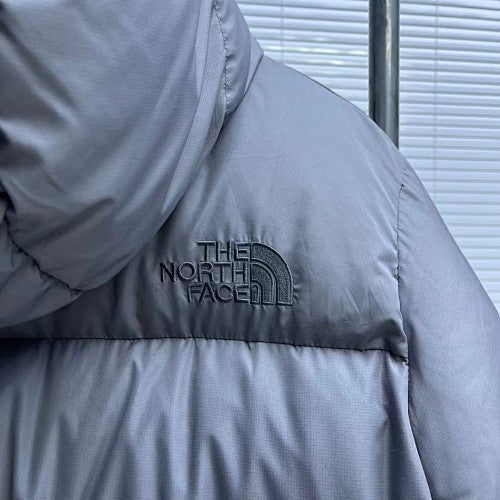 The North Face Gray Hooded Quilted Puffer Jacket