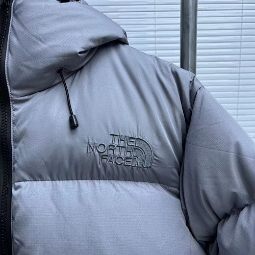 The North Face Gray Hooded Quilted Puffer Jacket