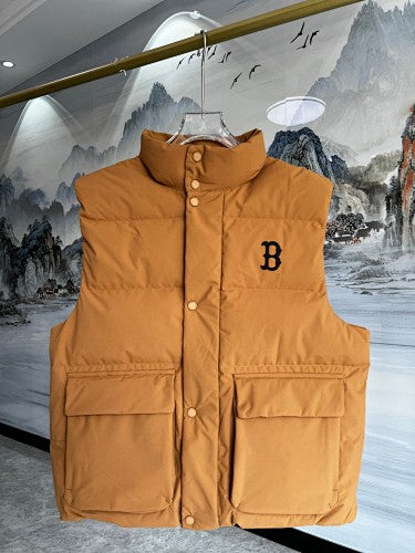 MLB Boston Red Sox Mustard Yellow Quilted Puffer Vest