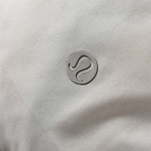 Lululemon Light Taupe Cropped Hooded Puffer Jacket