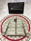 Moose Knuckles Sage Green Stand-Collar Quilted Puffer Jacket