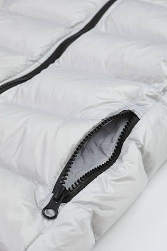 Canada Goose Light Gray Hooded Puffer Jacket