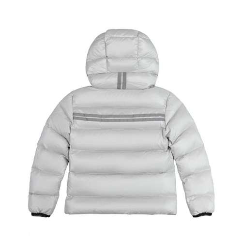Canada Goose Light Gray Hooded Puffer Jacket