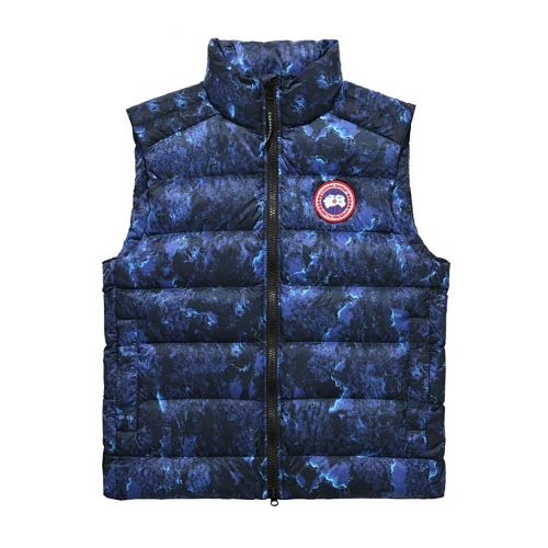 Canada Goose Blue Abstract Print Packable Puffer Vest