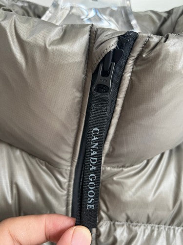 Canada Goose Glossy Taupe Quilted Puffer Vest