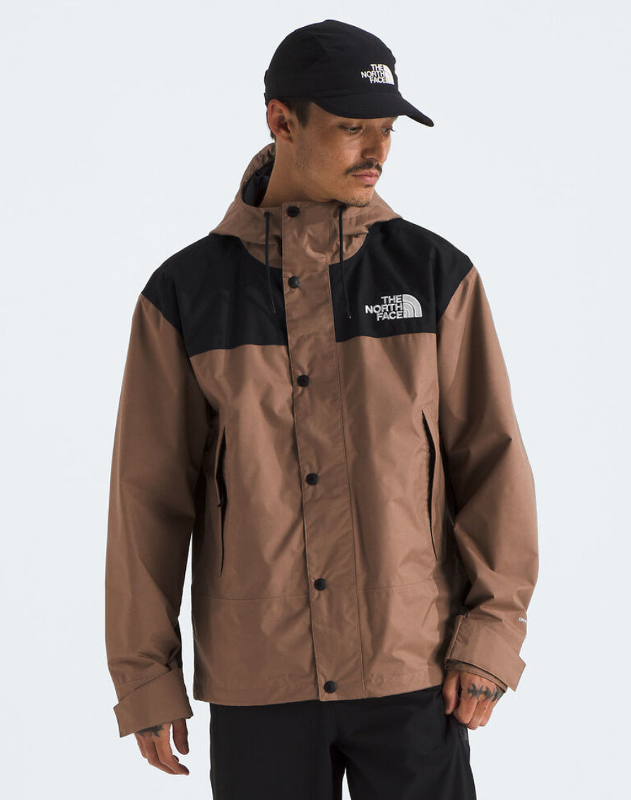 The North Face Tan and Black Color-Block Hooded Jacket