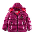 Moncler Magenta Pink Glossy Hooded Puffer Jacket