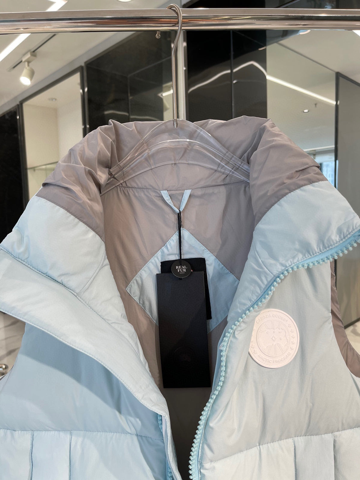 Canada Goose Quilted Ice Blue Puffer Vest