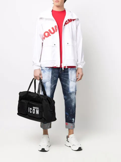 DSQUARED2 hooded jacket with patch pockets
