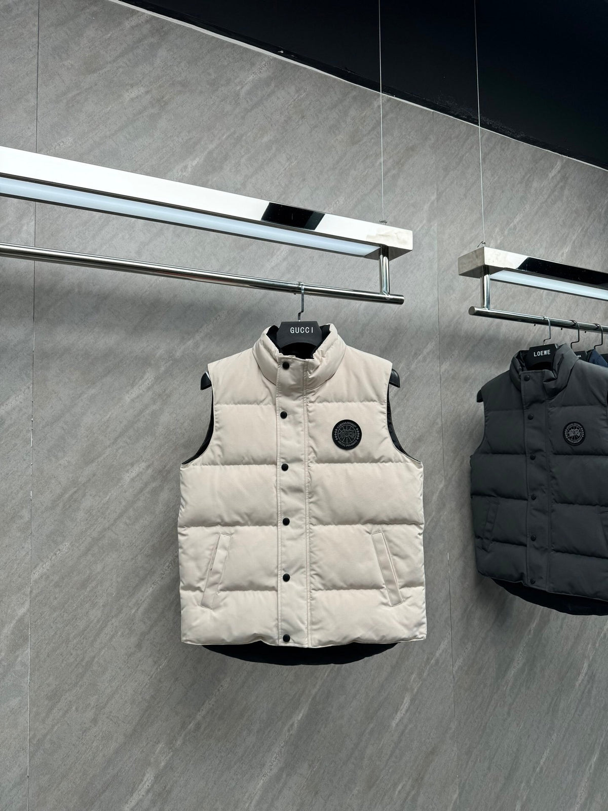 Canada Goose Quilted Ivory Puffer Vest