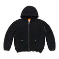 Black x Alpha Hooded Bomber