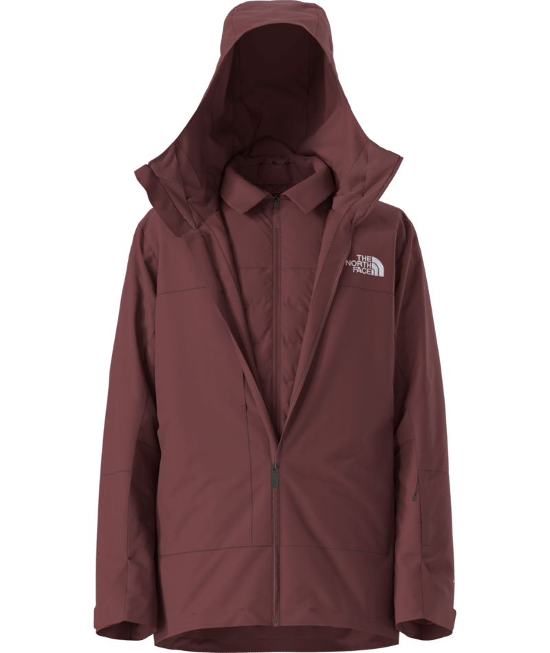 The North Face Burgundy Hooded Layered Jacket