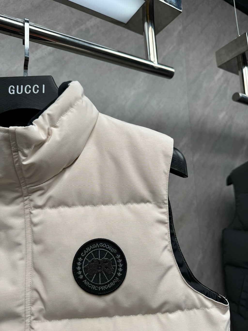 Canada Goose Quilted Ivory Puffer Vest