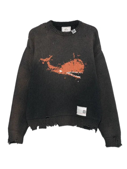 Maison MIHARA YASUHIRO whale intarsia-knit sweater