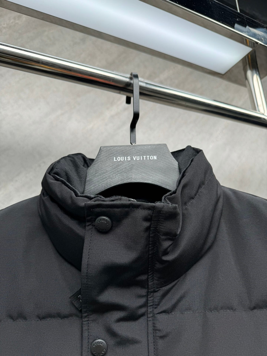 Canada Goose Black Quilted Puffer Vest with Tonal Logo Patch