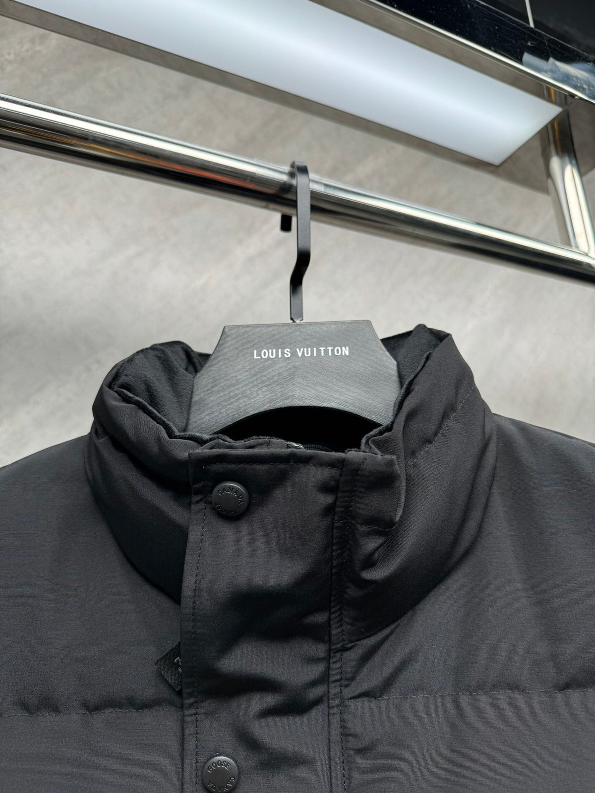 Canada Goose Black Quilted Puffer Vest with Tonal Logo Patch