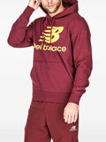 New Balance stacked logo-detail hoodie