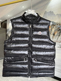 Moncler Glossy Black Quilted Puffer Vest