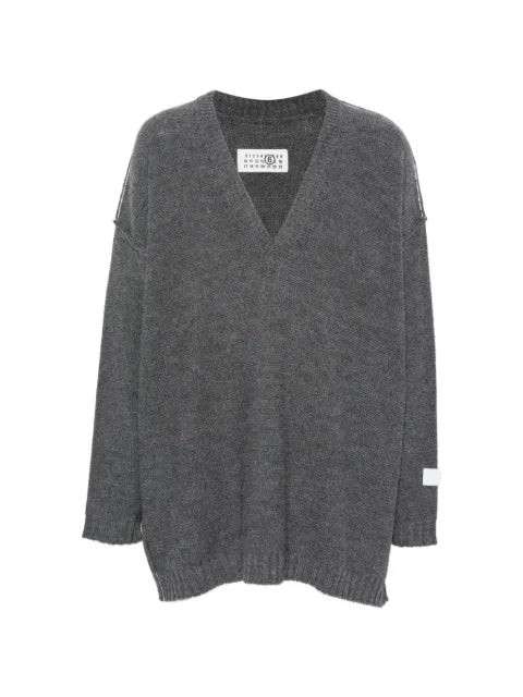 MM6 Maison Margiela V-neck drop-shoulder sweater