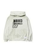 Neighborhood distressed graphic-print hoodie