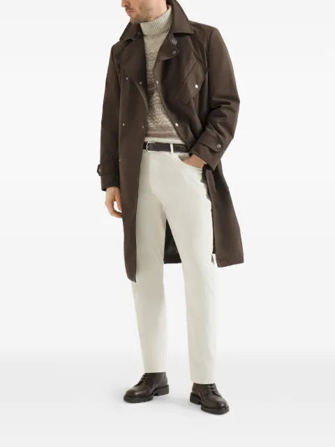 Brunello Cucinelli alpaca cashmere and wool nordic jacquard turtleneck sweater