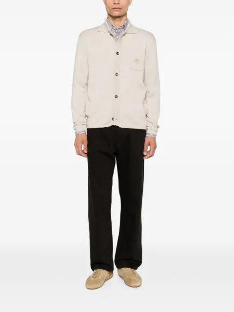 ETRO logo-embroidered button-up cardigan