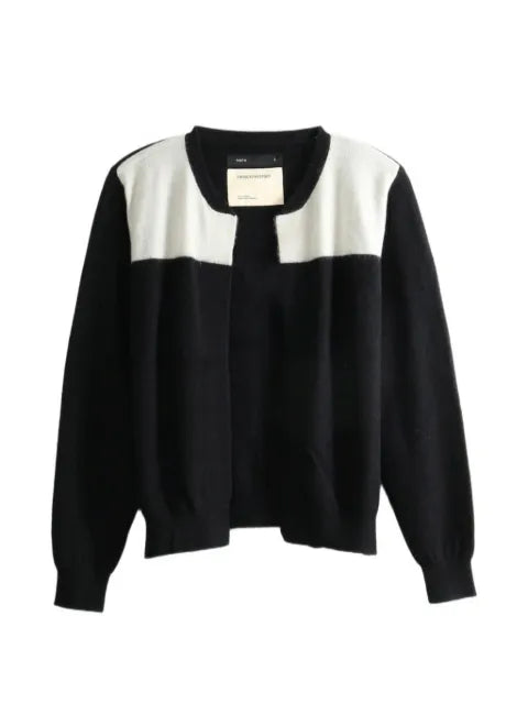 Frenckenberger colour-block open-front cardigan