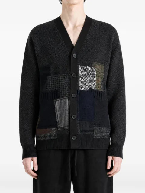 Junya Watanabe MAN patchwork V-neck cardigan