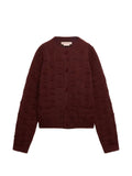 Marni brown fisherman wool-cashmere cardigan