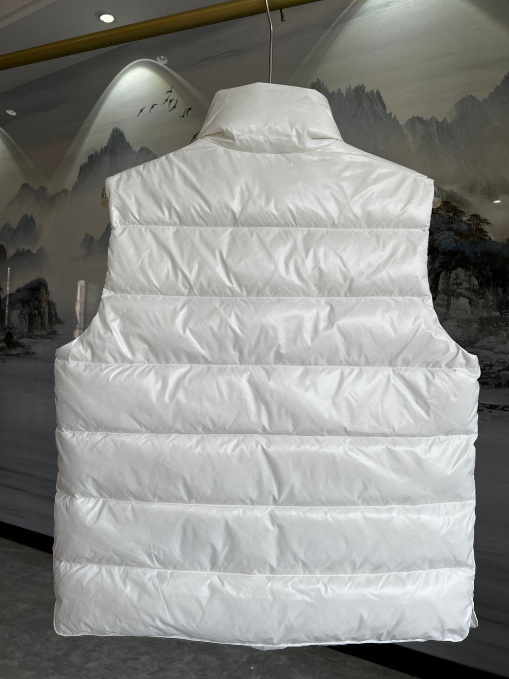 Moncler White Quilted Puffer Vest