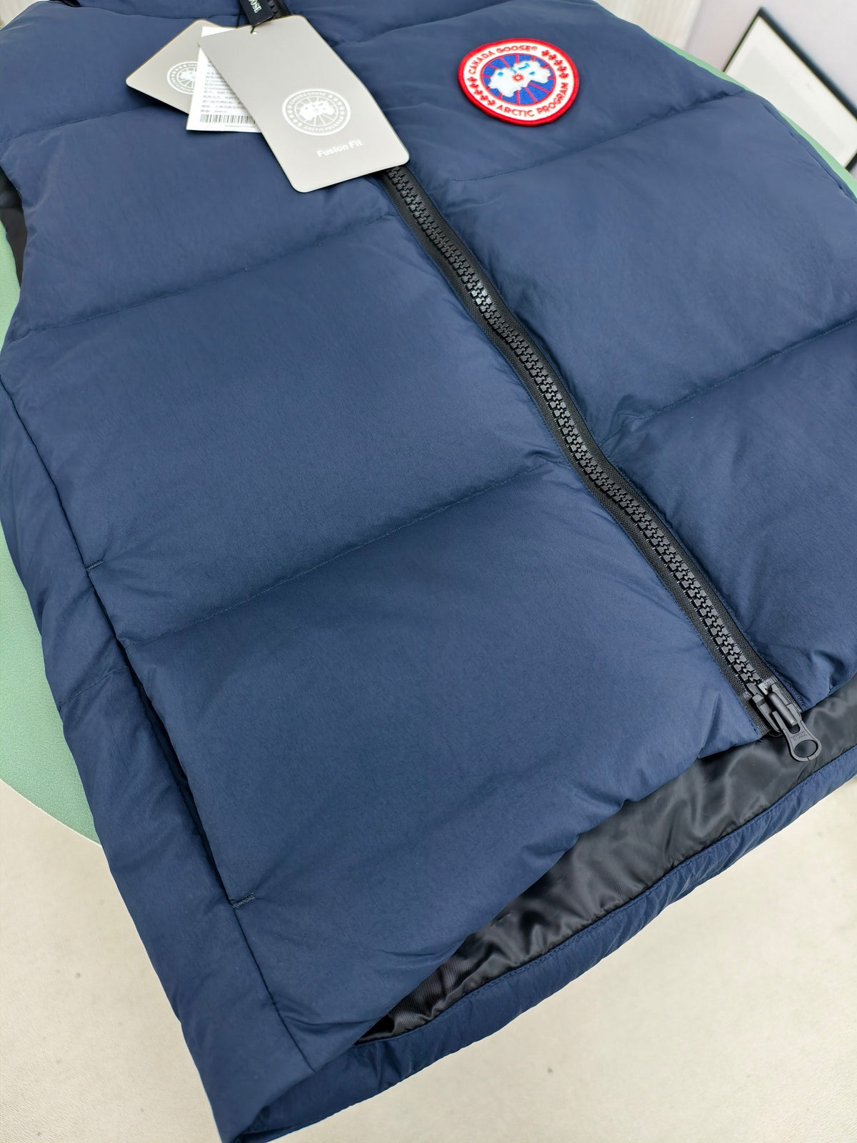 Canada Goose Navy Blue Quilted Stand-Collar Puffer Vest