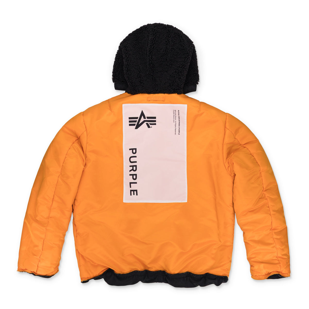 Black x Alpha Hooded Bomber