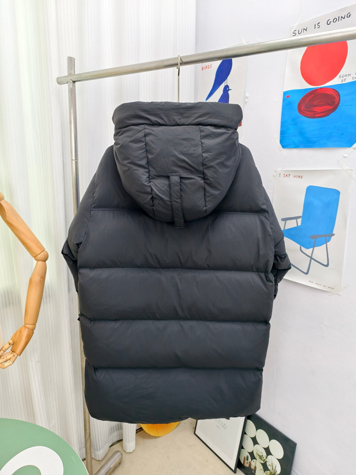 Canada Goose Black Hooded Quilted Puffer Jacket with Logo Patch